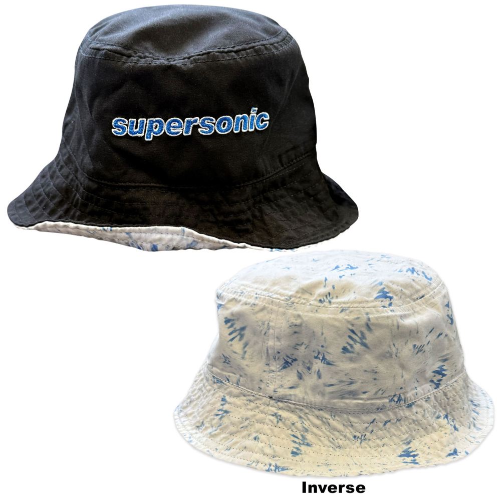 Oasis - Supersonic / Tie Dye Reversible Bucket hat / Vissershoed - Zwart